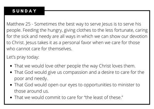 Daily prayer guide — page 1 of 7